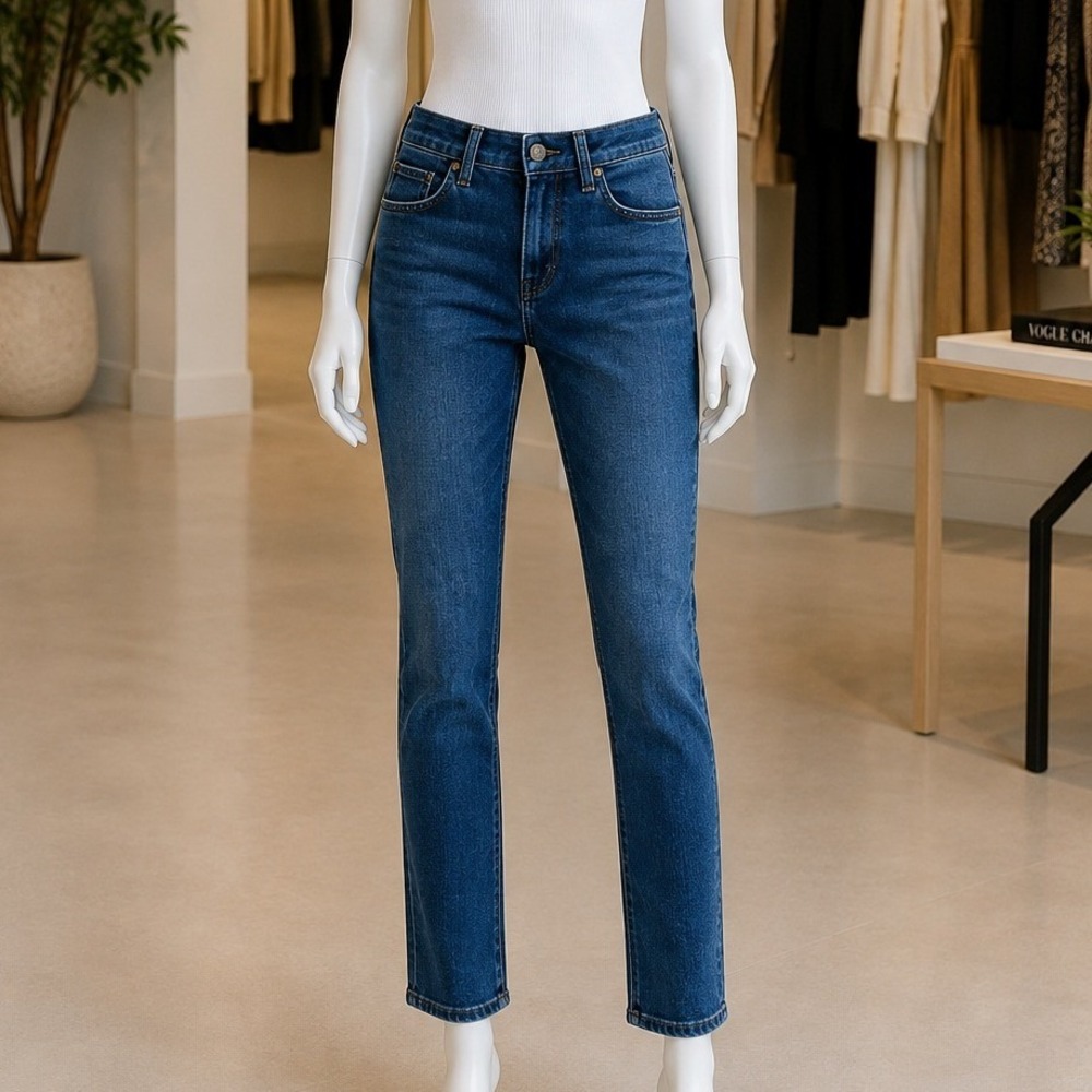 MiH Jeans Womens Slim Straight Leg Denim Dark Wash Blue Size 25